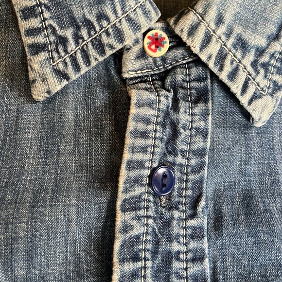 Vintage 45R denim shirt - Mens 2 (Japanese sizes) - Picture 4 of 8